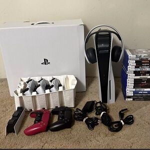 Sony PlayStation 5 Bundle with Black and Red Controllers